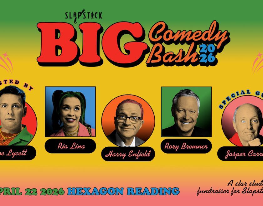 The Big Comedy Bash 2026. 22 April 2026 at The Hexagon.