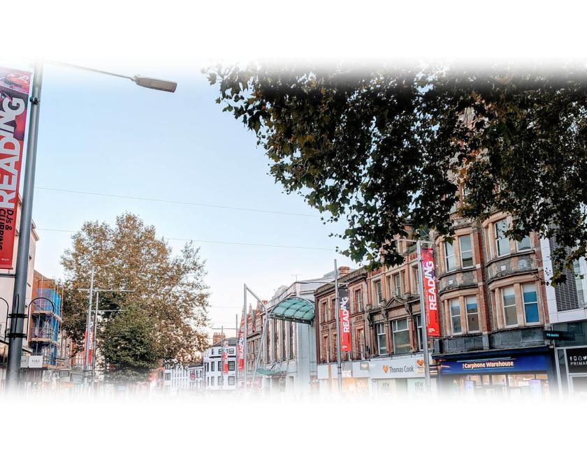 What's On Reading banners in Broad Street