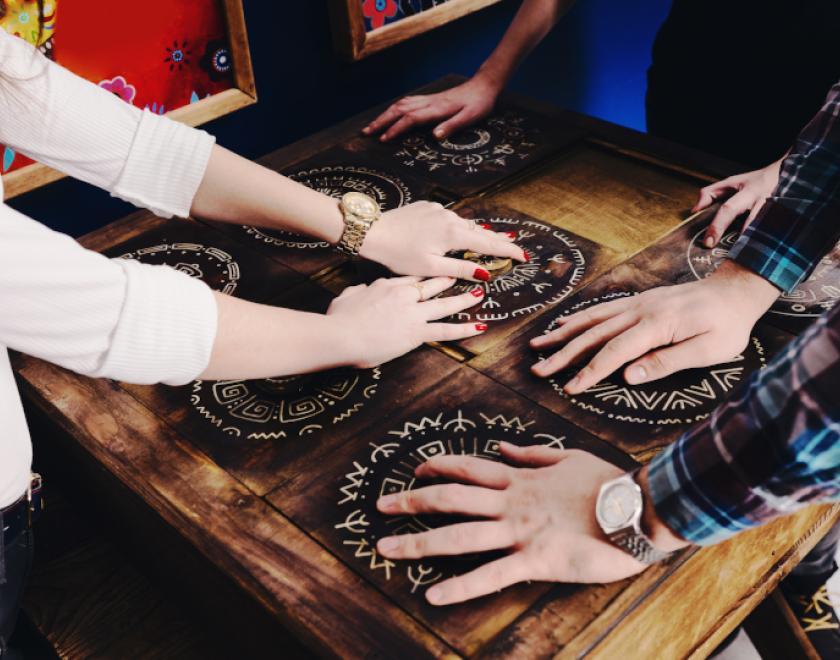 People playing a game
