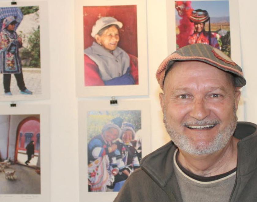 Jean-Pierre Poinas in an art gallery